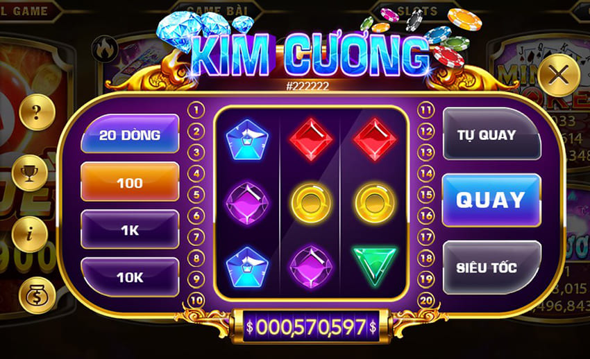 Đồ họa 3D sống động của mini game Kim Cương trên Go88