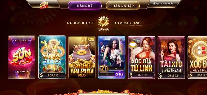 Sunwin sở hữu một kho game đa dạng