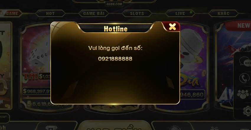 Hệ thống bảo mật Go88 bị lỗi, hãy gọi ngay đến hotline để được hỗ trợ