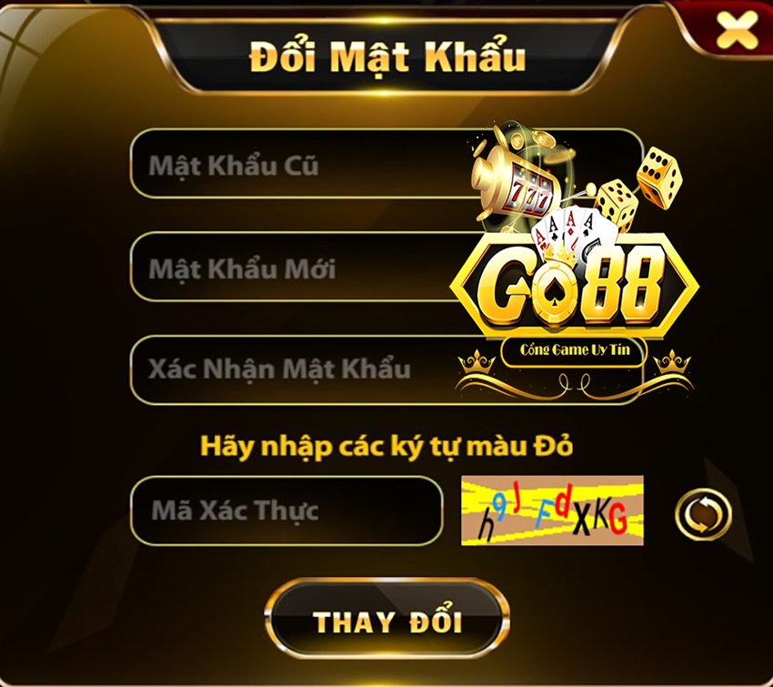 Go88 khuyến khích thường xuyên đổi mật khẩu để bảo vệ tài khoản